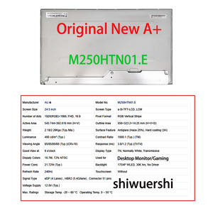Écran LCD industriel neuf d'origine A+ 24,5 pouces M250HAN03.5 3.1 1.6 1.7 M250HTN01.G 1.E 1.7 en gros - Product Image 4
