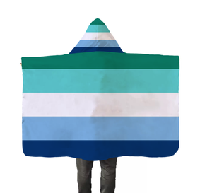 Cape à capuche drapeau du Fierté Gay (Sept Rayures) avec manches, 90*150cm, Drapeau à bas prix, Vente en gros, Design personnalisé de haute qualité - Product Image 2