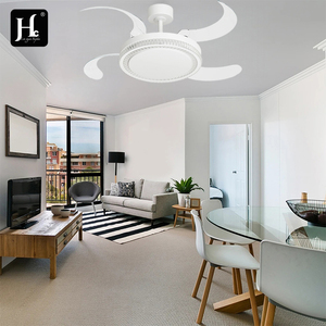 Modern <b>remote</b> <b>control</b> 42 inch bladeless 110/220V <b>ceiling</b> fan with LED <b>lights</b>, designed by Lutz Kang ventilation technology - Product Image 4