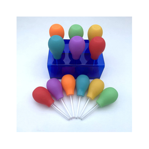 Ensemble de 6 compte-gouttes colorés Jumbo avec support Outils de classe scientifique Accessoires sensoriels pour enfants - Product Image 1