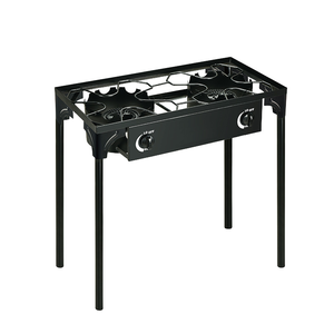 เตาบาร์บีคิวแบบพกพาสองหัวเตาแก๊สโพรเพนเหล็กหล่อสำหรับย่างเนื้อ - Product Image 5