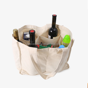 Sacola Grande de Lona de Algodão Orgânico com Logotipo Personalizado para Compras com <span class=keywords><strong>6</strong></span> Bolsos Internos - Product Image 3