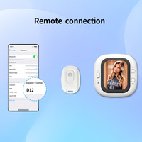Écran portable pour selfie avec connexion à distance, affichage HD, caméra arrière, mise en miroir en temps réel avec kit magnétique pour diffusion de vlog sur téléphone