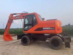 Excavatrice hydraulique sur chenilles d'occasion DOOSAN DH150W-7 de 13 tonnes, modèle 2023, haute qualité, roulement, moteur, pompe, boîte de vitesses d'origine - Product Image 4