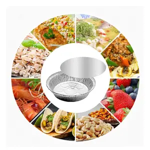 Barbecue Aluminum Foil Lids Rectangular / Circular Individual Paper Lid Takeaway Aluminum Foil Cardboard Lids