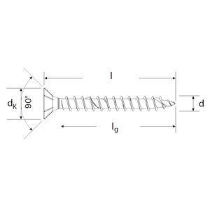 สกรู chipboard FPF SZ BUF Power-Fast 6.0x Full Thread (100ชิ้น) - Product Image 1