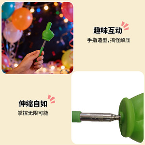 Juguete de Espuma de PU con Forma de Dedo Telescópico de Acero Inoxidable, Juguete Divertido para Poner en Prueba de Agua, Juguete Antiestrés para Niños de 8 a 13 Años, Uso Diario - Product Image 2