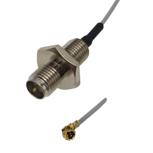 Câble d'antenne de communication gris RP SMA femelle nickelé, droit, pour montage sur panneau, vers U.FL (UFL) avec 113 1.13 - Product Image 2