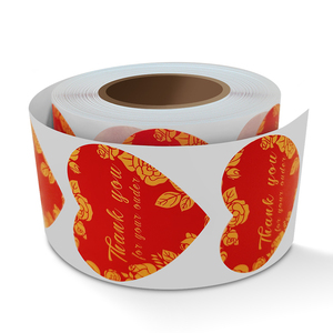 Pegatinas de diseño personalizado, color azul, rollo de papel kraft - Product Image 4