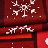 Tissu imprimé en maille de soie de lait à motif de Noël, tissu d'ameublement pour canapé et chaise, motif et taille personnalisés disponibles