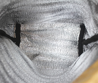 Sac à main en papier brun tyvek pour déjeuner, vente en gros, sac à collation isotherme, loquet à boucle avec feuille d'aluminium