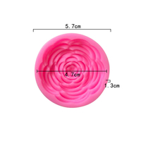 XGY-110 Silikon-Schokoladenform mit Großer Rosenform. Silikon-Zuckerspitzenform, 3D-Fondant Meerjungfrauenschwanz Kuchendekoration
