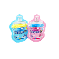 Sachets Doypack en aluminium imprimés en héliogravure, effet doux au toucher, étanches et anti-odeur, pour snacks gélifiés, avec découpe spéciale et forme personnalisée