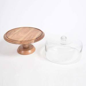 ขาตั้งเค้กไม้มะม่วงทรงโดมสำหรับจัดแสดง ขาตั้งเค้กไม้กระถินณรงค์คุณภาพสูงทำมือ 1 ชั้น - Product Image 3