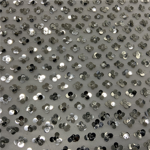 Thiệu Hưng Dệt Nhà Máy Giá 3D Lớn Hoa Sequin Thêu Lưới Vải Tuyn Vải Cho Thiết Kế Thời Trang Phụ Nữ May Mặc - Product Image 5