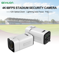 4K 60FPS 12X Zoom Optik NDI | Kamera PTZ HX2 dengan Mikrofon Terintegrasi Sensor CMOS 3G-SDI HDMI USB 3.0 untuk Siaran Langsung Olahraga di Stadion