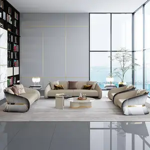 wholesale modern living room sitting room furniture large sectional U shape 3 2 1 sofa sets