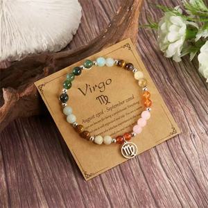 Pulseras <span class=keywords><strong>de</strong></span> Piedras <span class=keywords><strong>de</strong></span> <span class=keywords><strong>Cristal</strong></span> Curativas <span class=keywords><strong>de</strong></span> las 12 Constelaciones del Zodiaco, con Cuentas <span class=keywords><strong>de</strong></span> <span class=keywords><strong>Cristal</strong></span> <span class=keywords><strong>de</strong></span> 8mm, para Regalo, Venta al por Mayor - Product Image 6