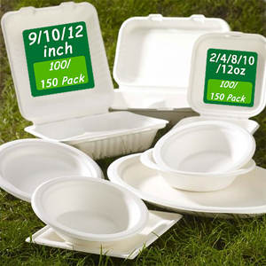 Personalizzabile 500ml frigorifero e <span class=keywords><strong>microonde</strong></span> sicuro biodegradabile 6x6 pollici canna da zucchero contenitore per alimenti hamburger bagasse scatole a conchiglia - Product Image 3