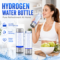 Générateur d'eau hydrogénée Wellness 1400ppb, membrane d'échange de protons SPE PEM, électrolyse de l'eau, bouteille portable riche en H2