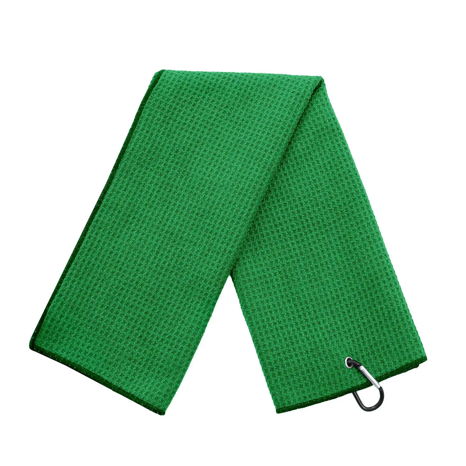 Op Maat Gemaakte Logo Op Maat Gemaakte Microfiber Magnetische Metalen Clip Microfiber Wafel Sublimatie Golfhanddoek Optionele Haak