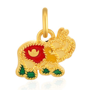 Colgante de oro esmalte artesanía lujo 24K colgante de oro sólido se puede utilizar para COLLAR COLGANTE - Product Image 1