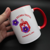Tasses en céramique les plus populaires de la sororité grecque DST 11 oz pour une utilisation en vacances, logo de promotion personnalisé, tasse à sublimation en céramique