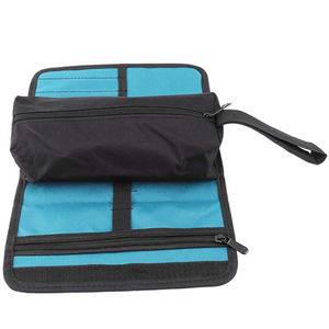 Customizable 600D Oxford <b>Motorcycle</b> <b>Tool</b> <b>Roll</b> Bag 15-19 Pockets Water Resistant Adjustable Strap Saddle - Product Image 2