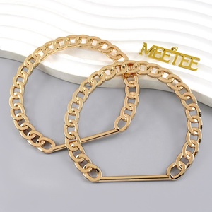 Meetee 173 10 ס "מ החלפת דקורטיביים ידית מסגרת אבזם העליון ידית חומרה עבור ארוגים שקיות ארוגים - Product Image 3