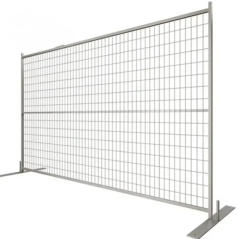 Galvanized Outdoor Portable Metal 6 feet * 10 feet Canada Style Base Construction Site Temporary Fence Panel