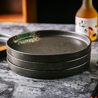 Japanisches und Koreanisches Gastronomiegeschirr - Keramik-Flachteller für Steak, Pasta, Frühstück, Kuchen und Westliche Gerichte