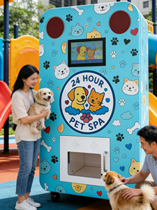 Stazione di Lavaggio Automatica Portatile <span class=keywords><strong>per</strong></span> Animali Domestici, Distributore Self-Service Multifunzionale in Acciaio Inox <span class=keywords><strong>per</strong></span> <span class=keywords><strong>Cani</strong></span> e Gatti - Product Image 2