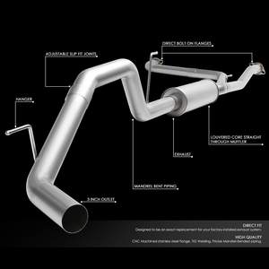 04-15日产泰坦不锈钢CBE-NTT07-56L 3.0英寸外径出口猫背排气系统 - Product Image 2