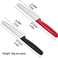 Vente en gros 6pc Set Western Steak Pain Dentelé Toast Couteau En Acier Utilitaire Chef PP Poignée pour Restaurant Hôtel Utilisation JYTD0186