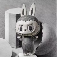 Monstre Géant Authentique pour Labubu PVC 400% 1000% Croquis Personnage d'Anime Mode Décoration de Bureau Noël Anniversaire Mystère