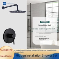 Kit de Douche Haute Pression Minimaliste Moderne Tout en Cuivre pour Hôtels et Maisons – Vente en Gros Usine – Ensemble de Pommeaux de Douche Multi-Jets
