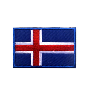 Parche Bordable Personalizable y Probado por Reach con Diseño de Bandera Islandesa Rectangular - Product Image 1