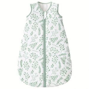 Sac de couchage d'été en bambou anti-chocs 50% bambou + 50% coton pour bébé, fermeture éclair, sans manches, pour l'exportation - Product Image 5