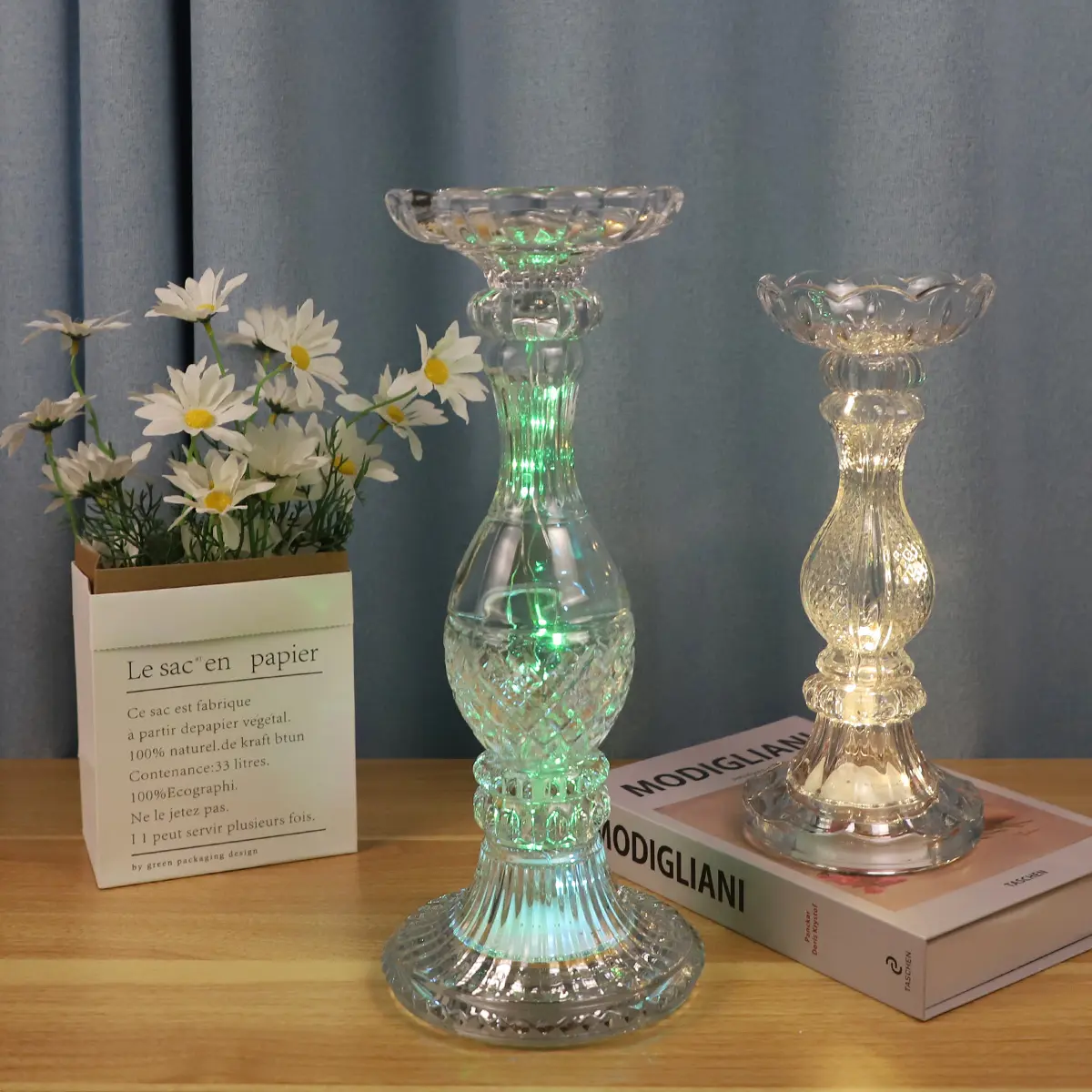 Hete Verkoop Led Cilinder Glazen Kaars Pot Glazen Potten Voor Kaarsen Glazen Kandelaar