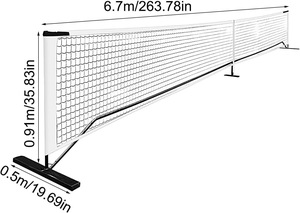 Factory Direct High Quality Portable Pickleball <b>Net</b> Set All Weather Training Metal <b>Plastic</b> Frame PE <b>Net</b> Eco-Friendly Durable - Product Image 6