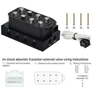 Collecteur de soupapes solénoïdes de suspension pneumatique universel pour voiture, 4 voies, avec faisceau de câblage pour mise à niveau et rétrofit - Product Image 5