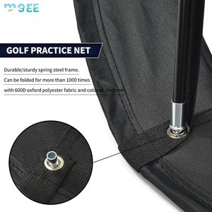 SeeMore Juegos de interior al aire libre Precisión de astillado Práctica de swing Regalo de golfista Práctica de golf Objetivo de red con alfombrilla y pelotas - Product Image 3