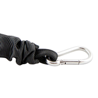 GIHAND Corde de bagage en nylon tressé super extensible, imperméable, noire, avec crochet, 2 mm, pour voyage, camping, extérieur, fixation, OEM, vente en gros