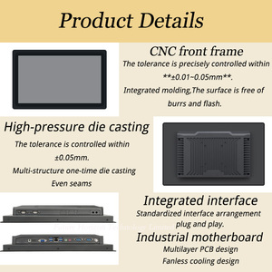 Industrial Embedded New Fanless PC with LCD <b>Touch</b> <b>Screen</b> for CNC Machines and Desktop Computers Aluminum Profile All-in-One - Product Image 3