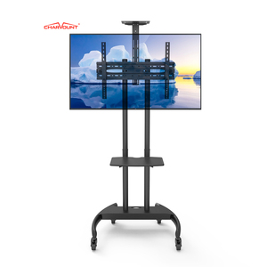 For LCD Modern Metal Height Adjustable 600x400mm 32"-70" 100kg/220lbs <b>TV</b> Cart Rolling <b>Stand</b> <b>Tv</b> <b>Stand</b> Modern - Product Image 1