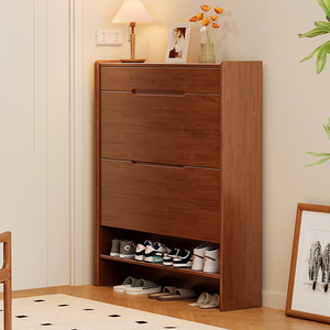 Zapatero de madera maciza ultrafino, moderno, minimalista, de gran capacidad, que ahorra espacio para apartamentos pequeños - Product Image 1