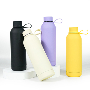 Botella de Agua de Acero Inoxidable con Revestimiento de Goma Suave y Asa de Silicona, 350ml, 500ml, 750ml, 1000ml, en Oferta - Product Image 3