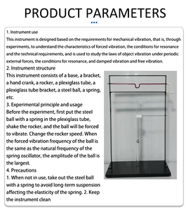SCIEDU okul fizik enstrüman bilim deney öğretim kiti el krank zorla titreşim ve rezonans gösterici cihaz - Product Image 6