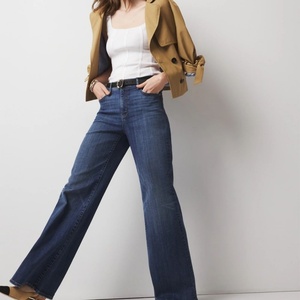 Jeans de Mezclilla de Algodón para Mujer, Estilo Moderno 2025, Cintura Baja, Pierna Ancha, Estilo Baggy - Product Image 1