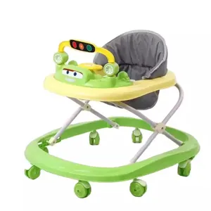 Familie Kwaliteit Mooie Wiel Meisjes Baby Walker Pusher Met Muziek En Lichte Baby Walker Sit-To-Stand Leren Walker Kids